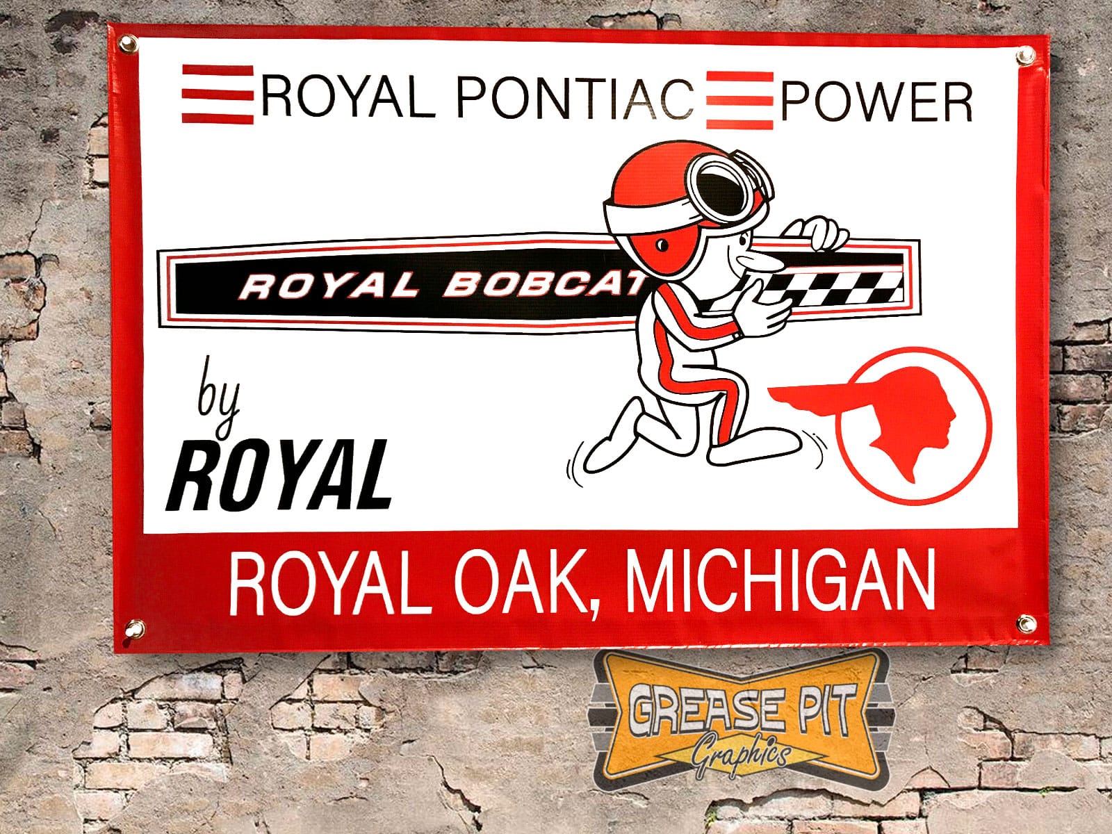 Royal Pontiac Power 2x3 Garage Shop Banner