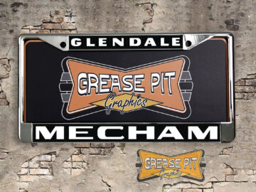 Mecham Pontiac Glendale License Plate Frame Tribute Macho Trans Am Performance Dealer
