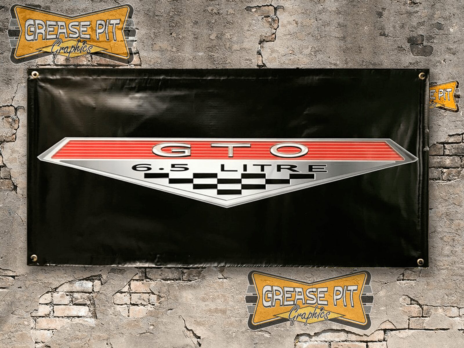 Pontiac GTO Emblem 24x48 Garage Shop Banner Poster Sign