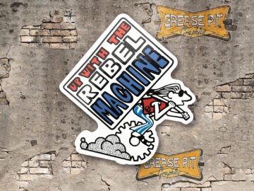 AMC "Up With the Rebel Machine" 4 inch Sticker / Decal