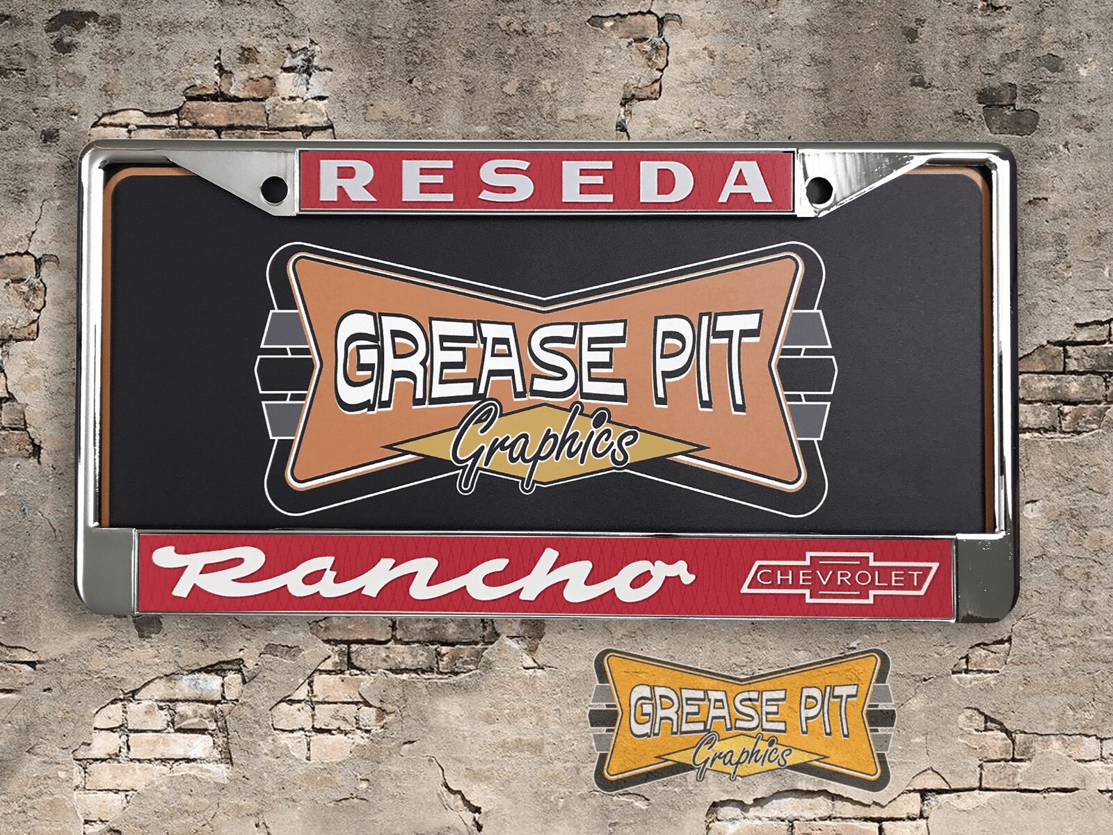 Rancho Chevrolet Reseda License Plate Frame Re creation