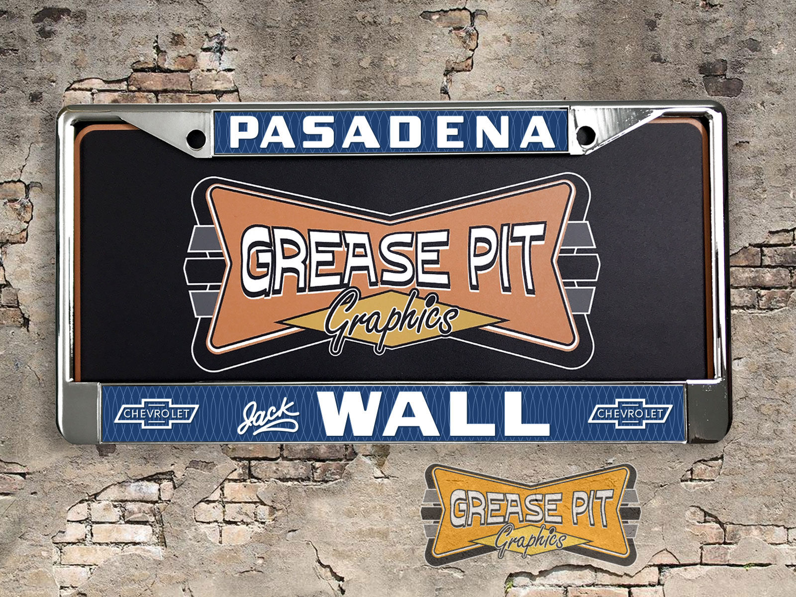 Jack Wall Chevrolet Pasadena License Plate Frame Tribute