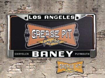 Baney Chrysler Plymouth License Plate Frame Tribute