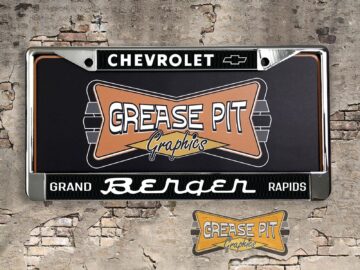 Berger Chevrolet License Plate Frame Tribute- Bowtie