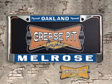 Melrose Motors Chrysler Plymouth License Plate Frame Tribute Mopar Performance Dealer