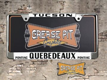 Quebedeaux Pontiac Tucson License Plate Frame Tribute