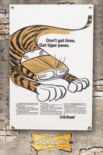 Uniroyal  Get Tiger Paws 2'x3' Garage Shop Banner