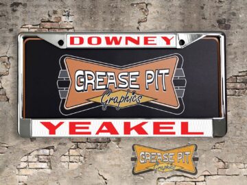 Yeakel Plymouth Center License Plate Frame Tribute - Mopar Performance Dealer - White