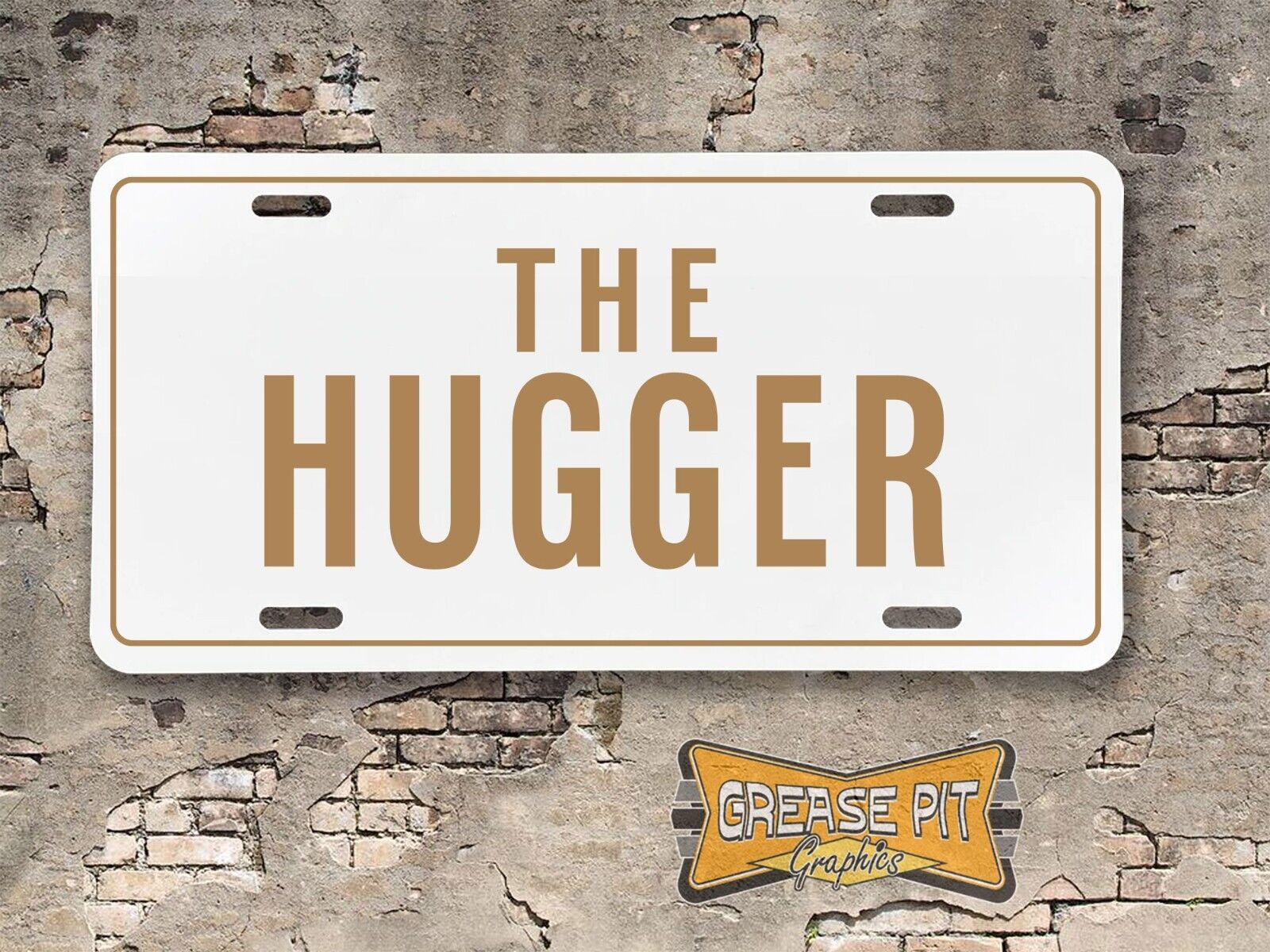 The Hugger License Plate