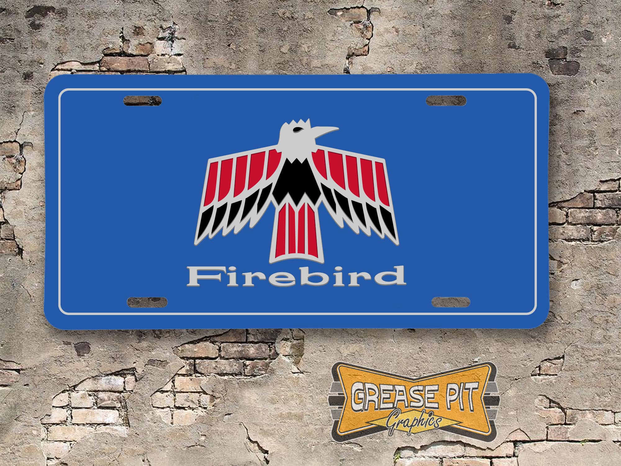 Pontiac Firebird First Generation License Plate Blue