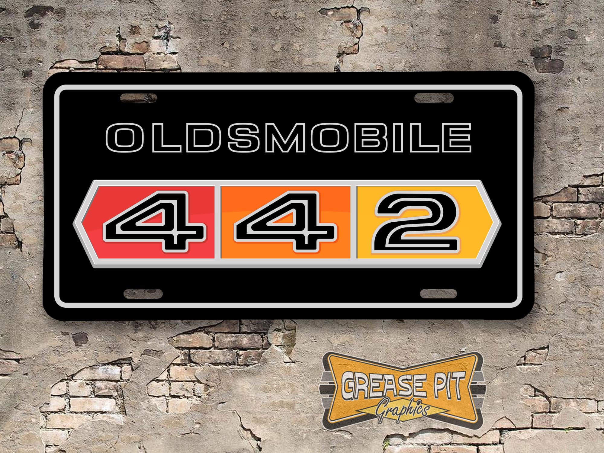 Oldsmobile Cutlass 442 1967 Booster License Plate