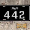Oldsmobile Cutlass 442 1969 Booster License Plate