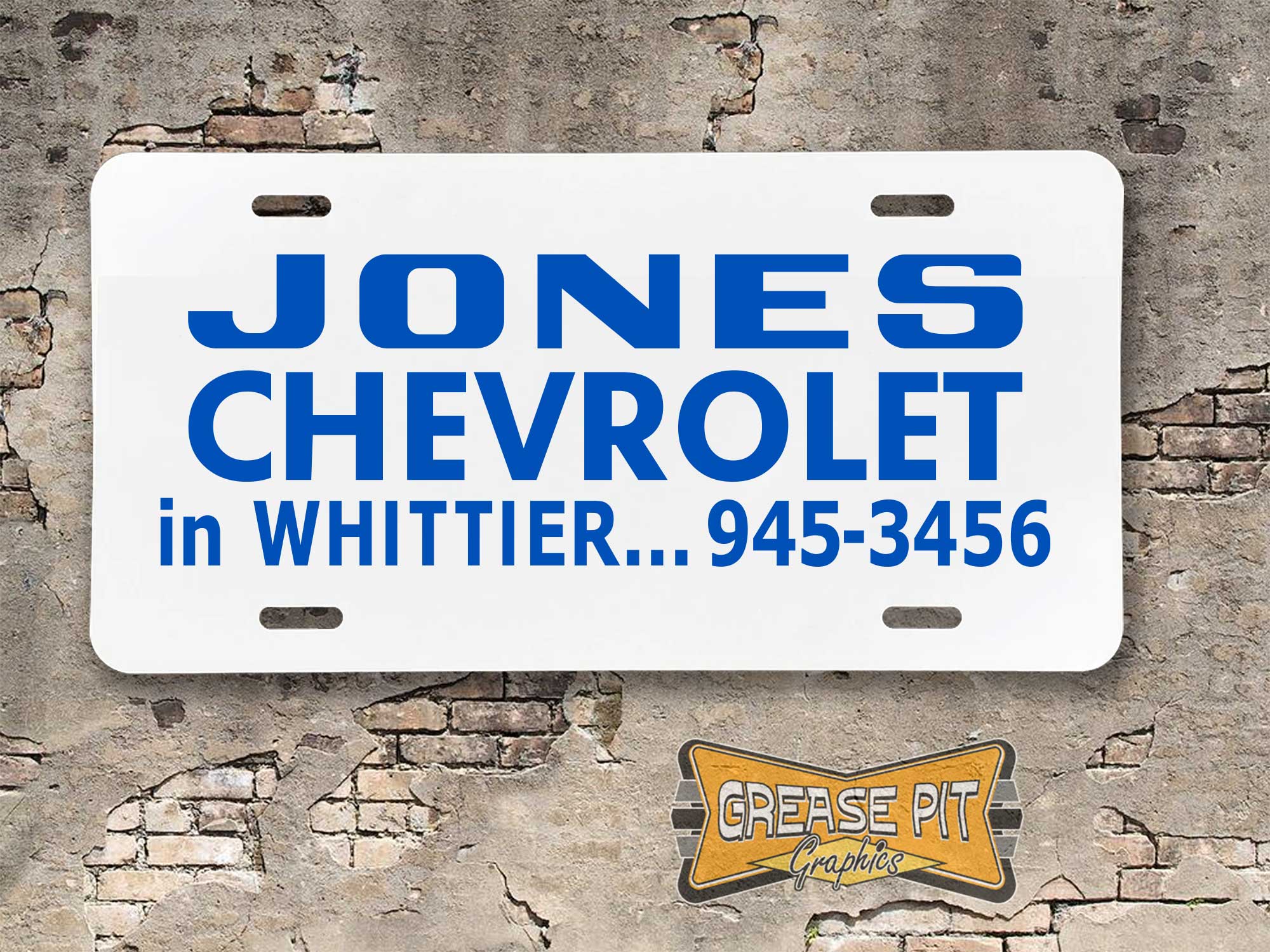 Jones Chevrolet in Whittier Booster License Plate