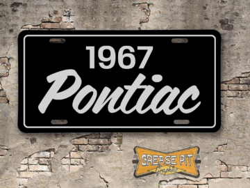 Personalized license plate with 2 lines of text. Your text, Your colors