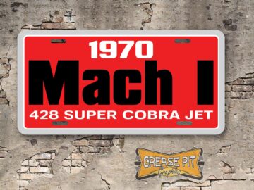 Custom License Plate Insert. Personalized license plate with 3 lines of text. Middle text is level. Choose license plate colors, text, fonts, and font colors