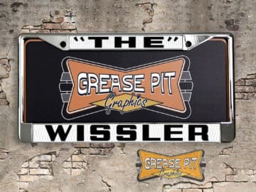 A newly produced vintage style Lee Wissler Volkswagen VW Los Angeles California reproduction dealership license plate frame for your Hot Rod, Vintage Classic car, or Muscle car.
